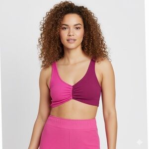 NWOT Wild Fable Pink Purple Colorblock Ribbed Crop Bralette Size XS